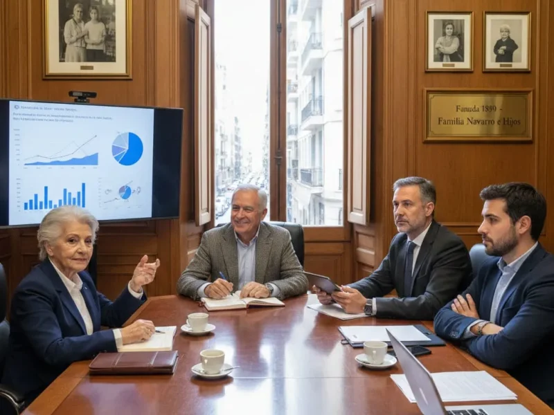 Foto del consejo de administración en una empresa familiar reunidos para dialogar el progreso